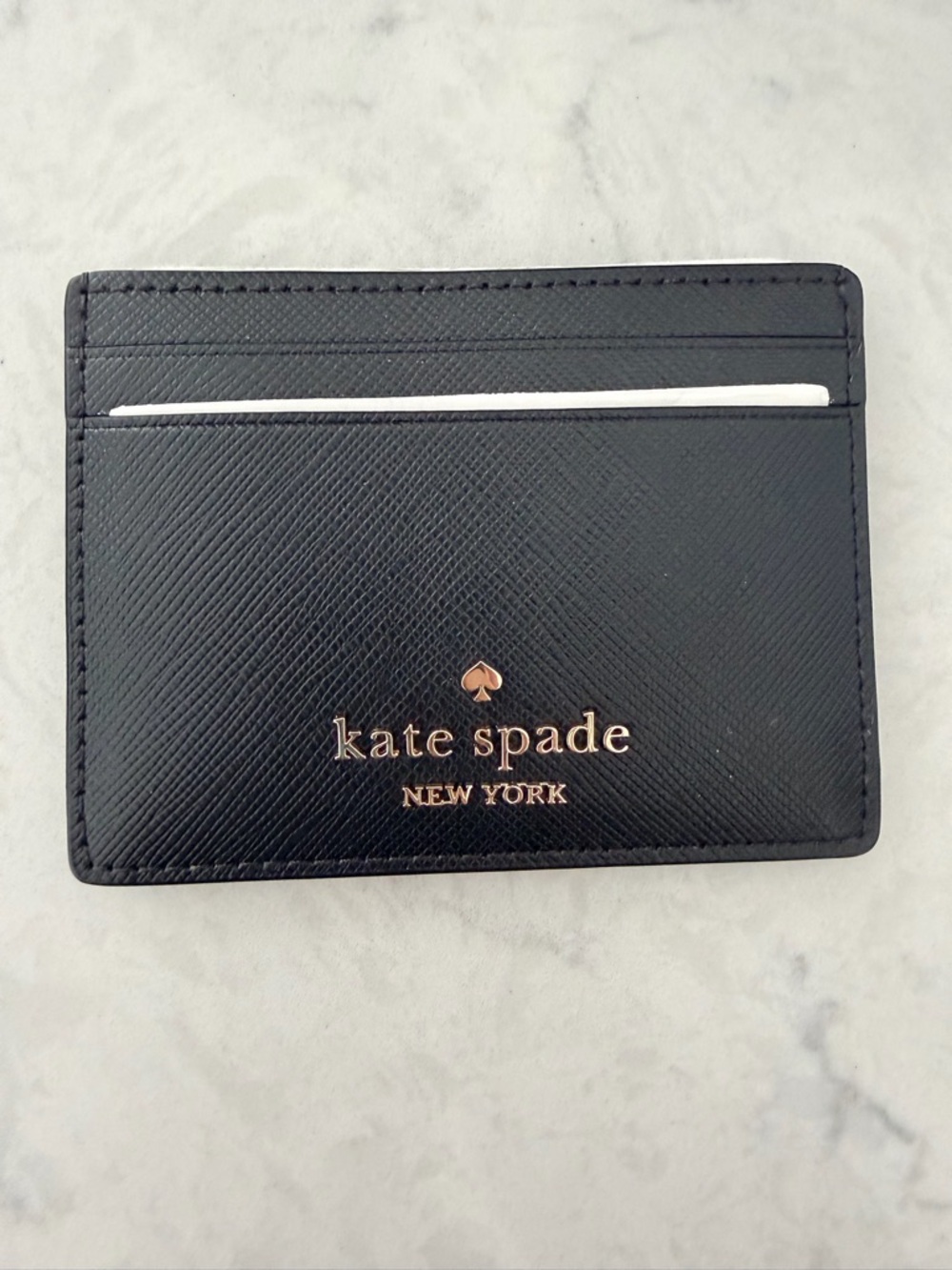 kate spade Black and Gold Slim Card Holder